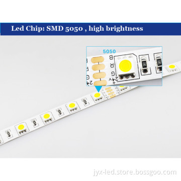2016 best-selling stairs dmx led strip 5050 warm white color 24v strip led double 10mm pcb led strip light